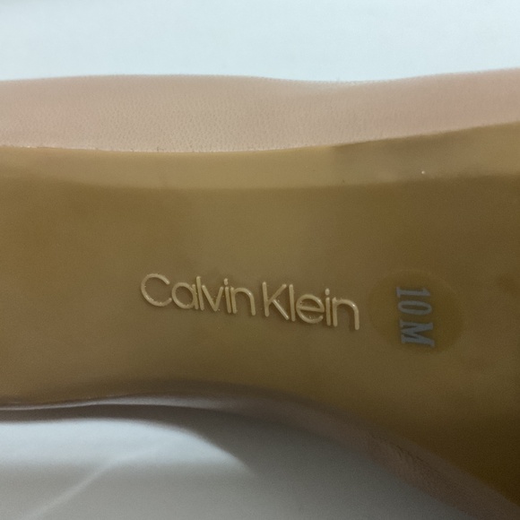 Calvin Klein Gayle Nude Leather Slip-on Pumps, Size 10 M - Picture 6 of 6